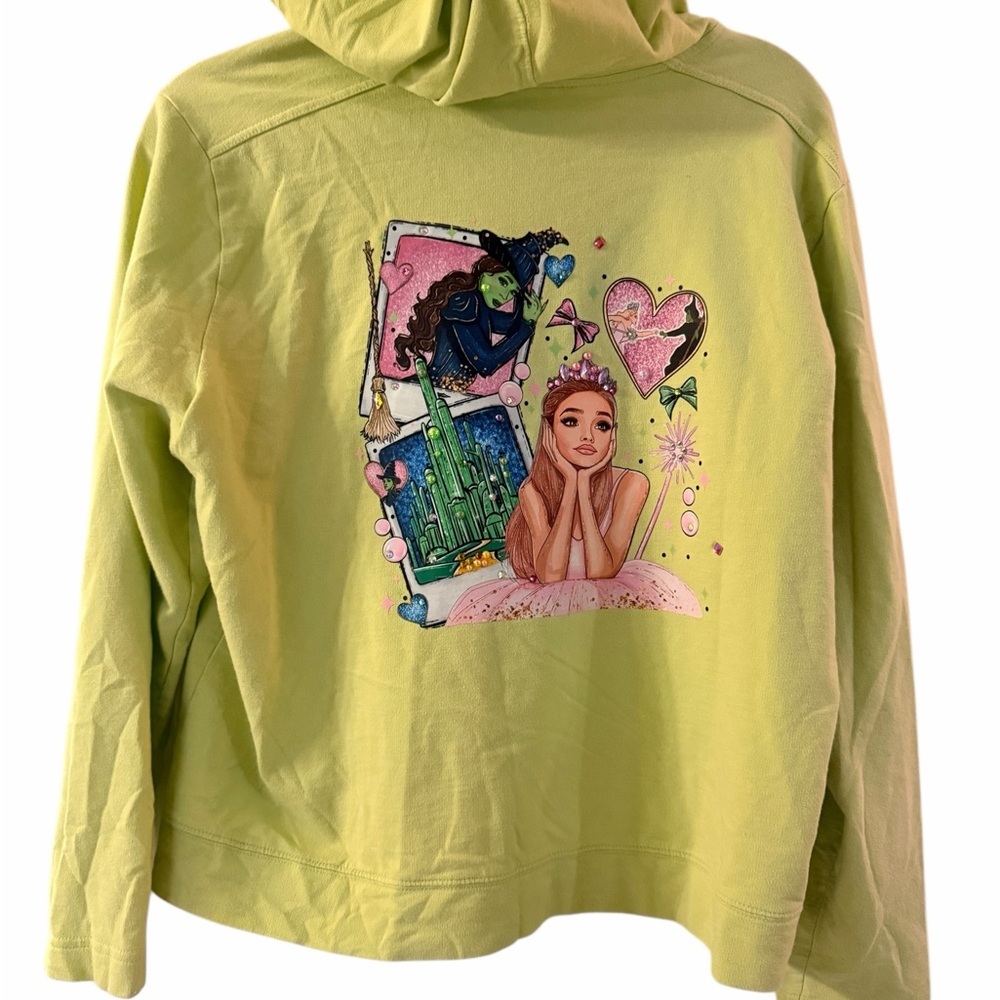 WICKED Hoodie Custom Design Ladies Medium Upcycled OOAK Handmade Embellished 1/1